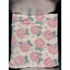 Baby Essentials Vtg Pink Roses Flowers Floral Security Baby Blanket Fleece 30”
